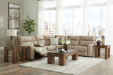 Rosswain Coffee Table with 2 End Tables in Warm Brown from Ashley - Luna Furniture