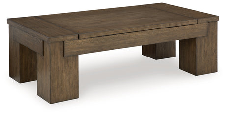 Rosswain Coffee Table with 2 End Tables in Warm Brown from Ashley - Luna Furniture