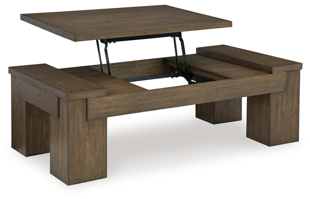 Rosswain Coffee Table with 2 End Tables in Warm Brown from Ashley - Luna Furniture