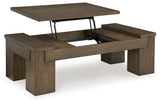 Rosswain Coffee Table with 2 End Tables in Warm Brown from Ashley - Luna Furniture