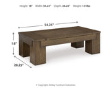 Rosswain Coffee Table with 2 End Tables in Warm Brown from Ashley - Luna Furniture