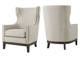 Roswell Beige Wing Back Chair from Steve Silver - Luna Furniture