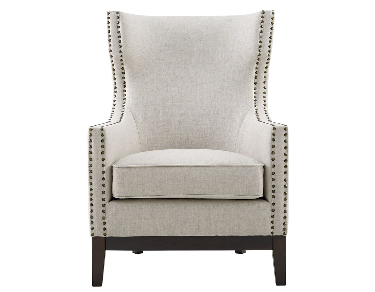 Roswell Beige Wing Back Chair from Steve Silver - Luna Furniture