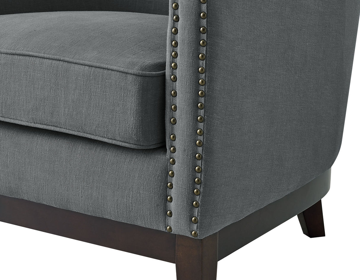 Roswell Gray Wing Back Chair from Steve Silver - Luna Furniture