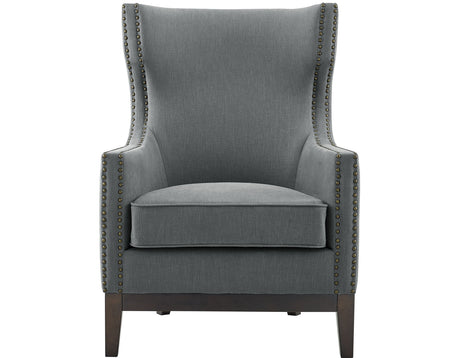 Roswell Gray Wing Back Chair from Steve Silver - Luna Furniture