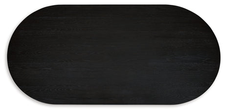 Rowanbeck Dining Table and 4 Chairs with Storage in Black from Ashley - Luna Furniture