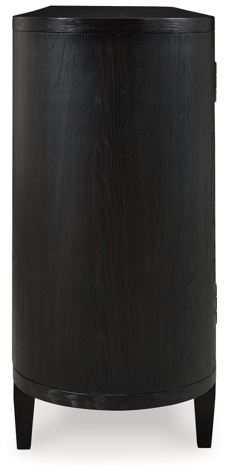 Rowanbeck Dining Table and 4 Chairs with Storage in Black from Ashley - Luna Furniture