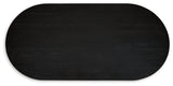 Rowanbeck Dining Table and 6 Chairs with Storage in Black from Ashley Furniture - Luna Furniture