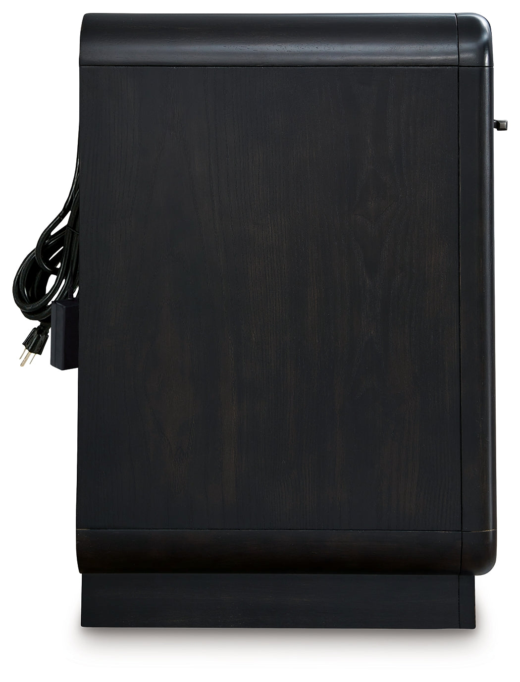 Rowanbeck Gray/Black Queen Upholstered Panel Bed with 2 Nightstands from Ashley - Luna Furniture