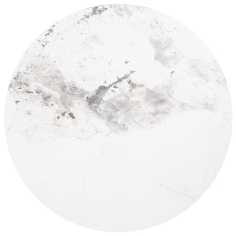 Rowena White Round Faux Marble Top End Table from Coaster - Luna Furniture
