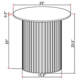 Rowena White Round Faux Marble Top End Table from Coaster - Luna Furniture