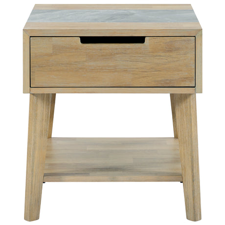 Calgary Sintered Stone Inlay End Table from Steve Silver - Luna Furniture