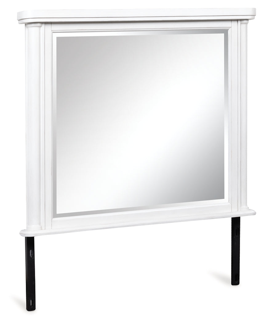 Rowlenstown Antique White Bedroom Mirror (Mirror Only) from Ashley - Luna Furniture