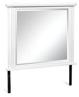 Rowlenstown Antique White Bedroom Mirror (Mirror Only) from Ashley - Luna Furniture