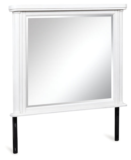 Rowlenstown Antique White Bedroom Mirror (Mirror Only) from Ashley - Luna Furniture