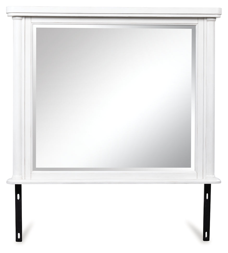 Rowlenstown Antique White Bedroom Mirror (Mirror Only) from Ashley - Luna Furniture