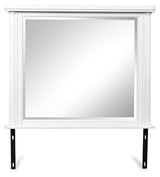 Rowlenstown Antique White Bedroom Mirror (Mirror Only) from Ashley - Luna Furniture