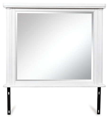 Rowlenstown Antique White Bedroom Mirror (Mirror Only) from Ashley - Luna Furniture