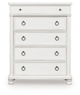 Rowlenstown Antique White Chest of Drawers from Ashley - Luna Furniture