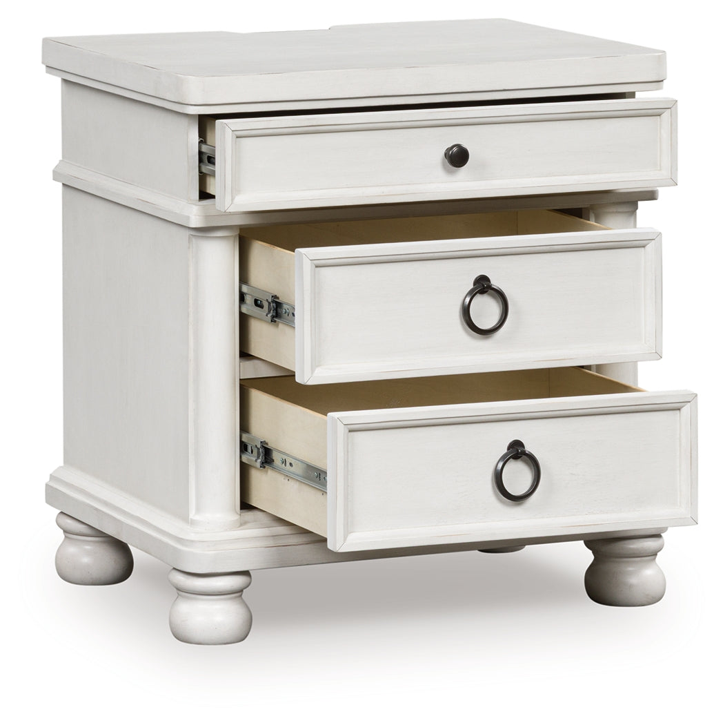 Rowlenstown Antique White Nightstand from Ashley - Luna Furniture