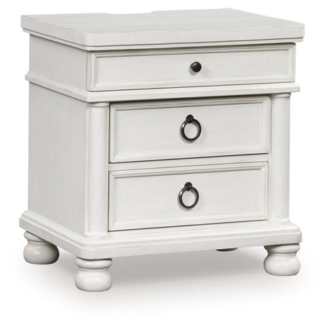 Rowlenstown Antique White Nightstand from Ashley - Luna Furniture