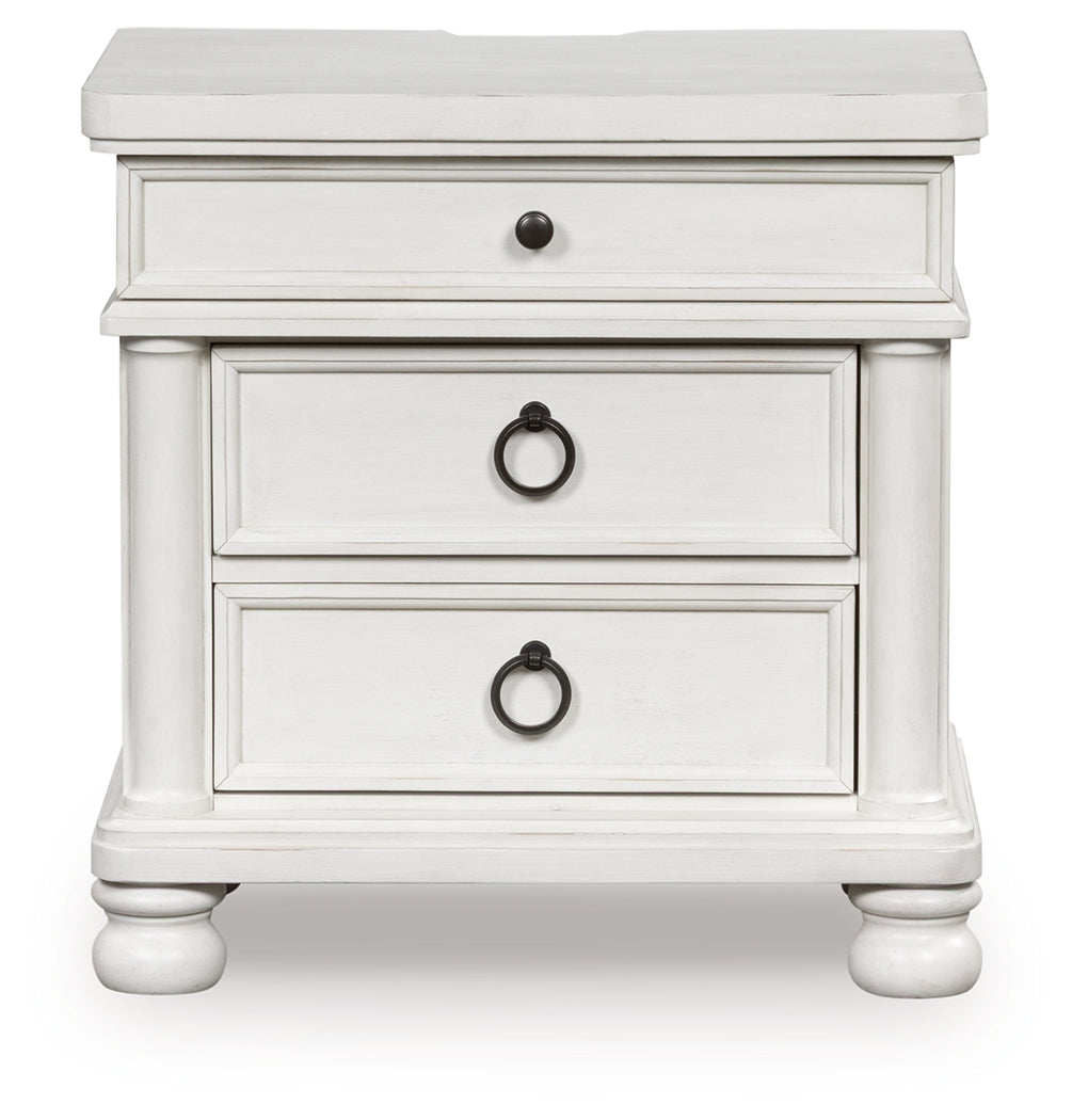Rowlenstown Antique White Nightstand from Ashley - Luna Furniture