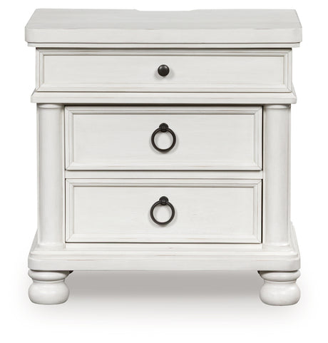 Rowlenstown Antique White Nightstand from Ashley - Luna Furniture