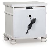 Rowlenstown Antique White Nightstand from Ashley - Luna Furniture