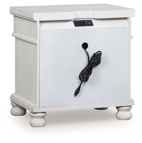 Rowlenstown Antique White Nightstand from Ashley - Luna Furniture