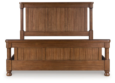 Rowlenstown Brown California King Poster Bed from Ashley - Luna Furniture