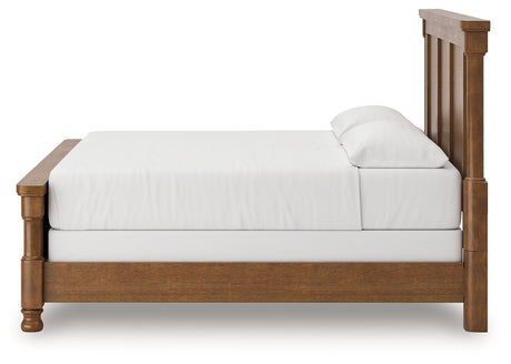 Rowlenstown California King Poster Bed with Dresser in Brown from Ashley Furniture - Luna Furniture