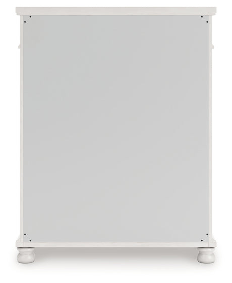 Rowlenstown Queen Poster Bed with Dresser and Chest in Antique White from Ashley - Luna Furniture
