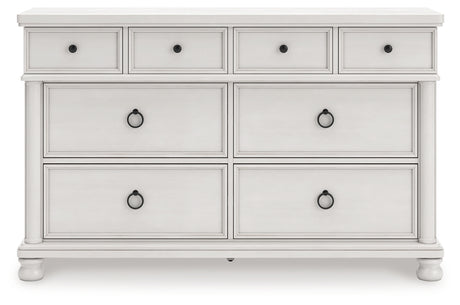 Rowlenstown Queen Poster Bed with Dresser and Nightstand in Antique White from Ashley - Luna Furniture