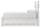 Rowlenstown Queen Poster Bed with Dresser and Nightstand in Antique White from Ashley - Luna Furniture