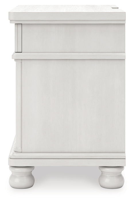 Rowlenstown Queen Poster Bed with Dresser and Nightstand in Antique White from Ashley - Luna Furniture