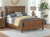 Rowlenstown Queen Poster Bed with Dresser in Brown from Ashley - Luna Furniture