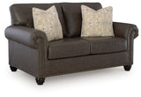 Roxmere Umber Loveseat from Ashley - Luna Furniture