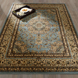 Royal Brown and Grayish Blue 8X10 Rug from Nova Furniture - Luna Furniture