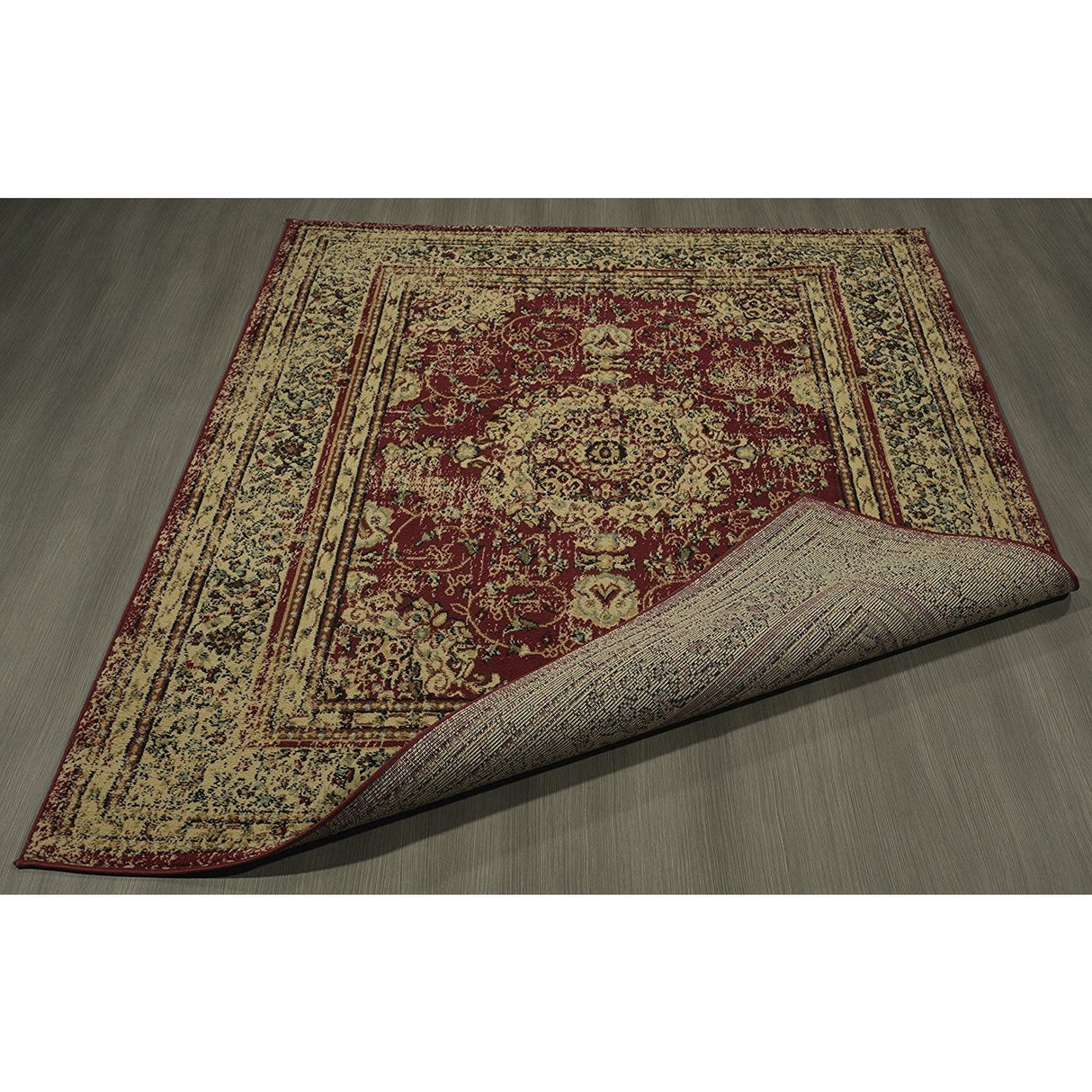 Royal Brown and Scarlet Red 8X10 Rug from Nova Furniture - Luna Furniture