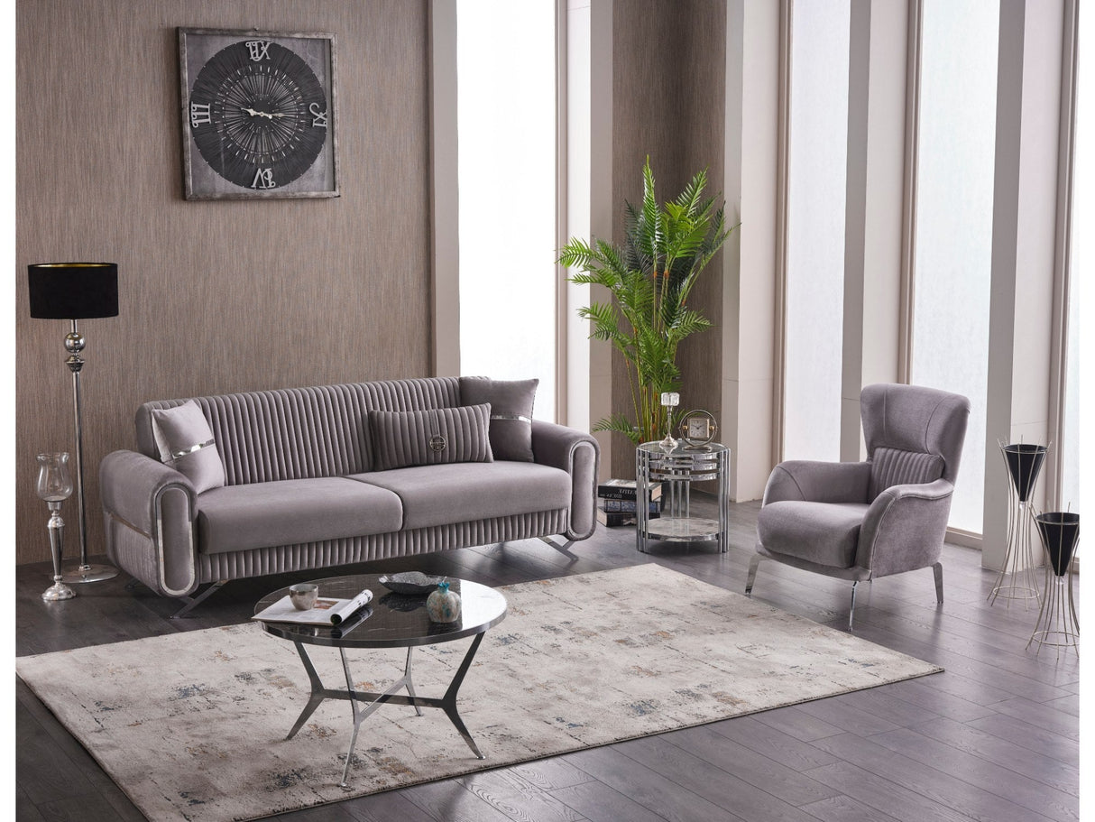 Royal Chair in Light Grey from Furnia - Luna Furniture