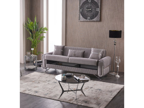 Royal Convertible Sofa in Light Grey from Furnia - Luna Furniture