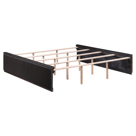 Henry Espresso Reeded King Bed from Steve Silver - Luna Furniture