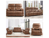Rudger Chestnut 3-Piece Manual Reclining Living Room Set from Steve Silver - Luna Furniture