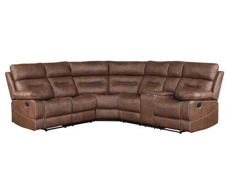 Rudger Chestnut 3-Piece Reclining Sectional from Steve Silver - Luna Furniture