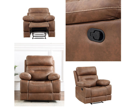 Rudger Chestnut Manual Recliner from Steve Silver - Luna Furniture