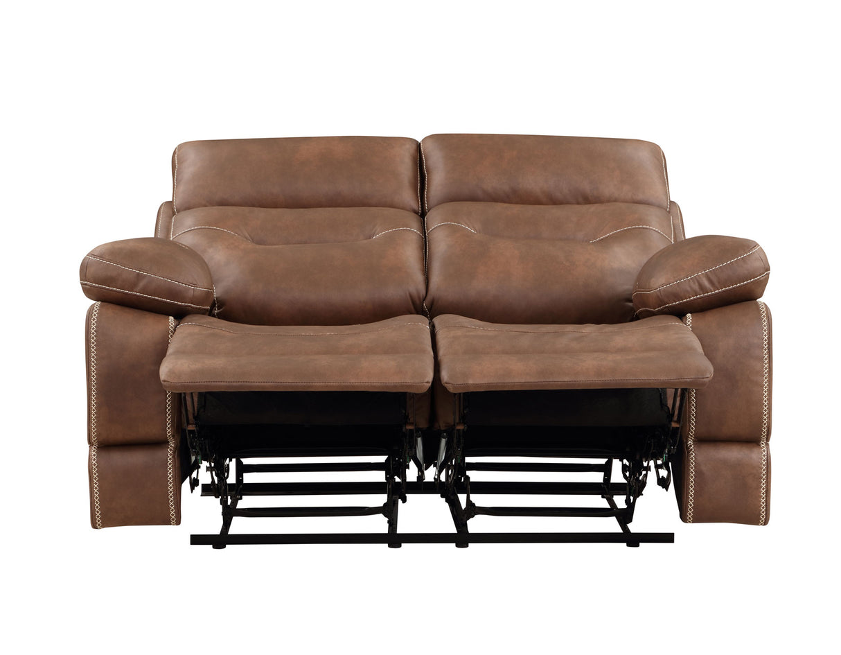 Rudger Chestnut Manual Reclining Loveseat from Steve Silver - Luna Furniture