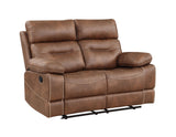 Rudger Chestnut Manual Reclining Loveseat from Steve Silver - Luna Furniture