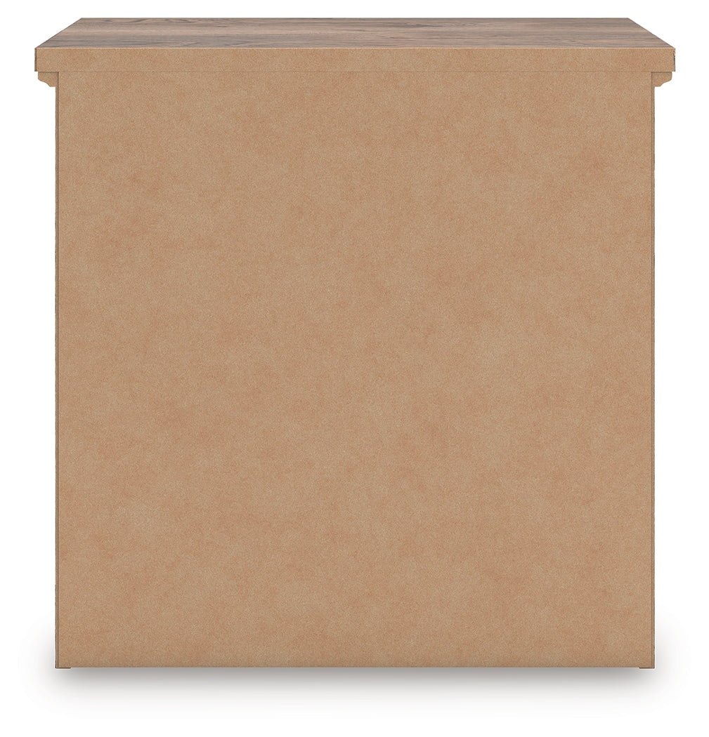 Rusticott King Panel Bed with Dresser and Nightstand in Brown from Ashley - Luna Furniture