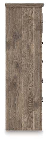 Rusticott Queen Panel Bed with Dresser and Chest in Brown from Ashley Furniture - Luna Furniture