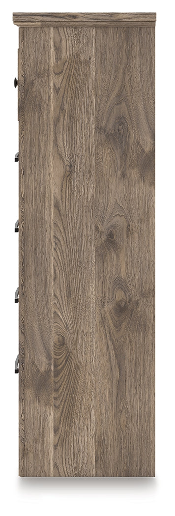 Rusticott Queen Panel Bed with Dresser and Chest in Brown from Ashley Furniture - Luna Furniture